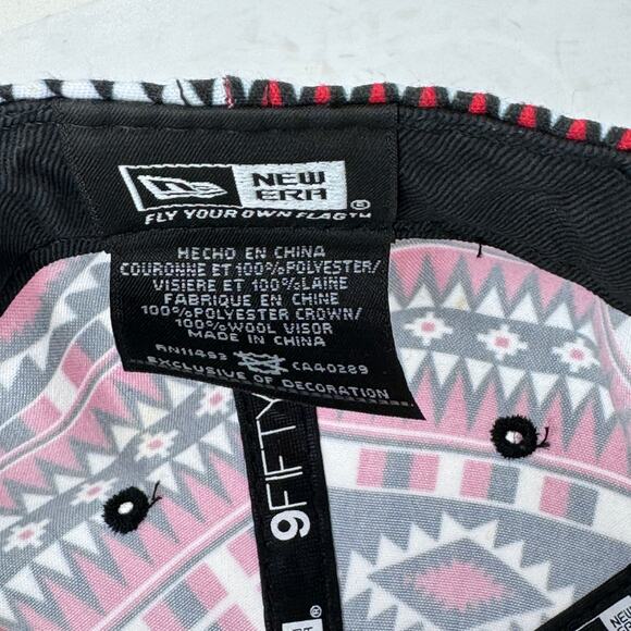 New Era NBA Chicago Bulls Adjustable Snapback Hat Tri-All Print 9FIFTY‎ Red OS - Picture 11 of 12